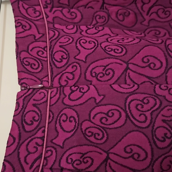 Anthropologie HD in Paris purple black abstract lined skirt size 4 pockets EUC - Picture 8 of 9